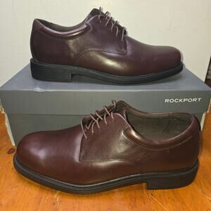 Rockport Big Bucks Margin Men's Dress Flat Shoes Chocolate Leather : 11.5 W (EE)
